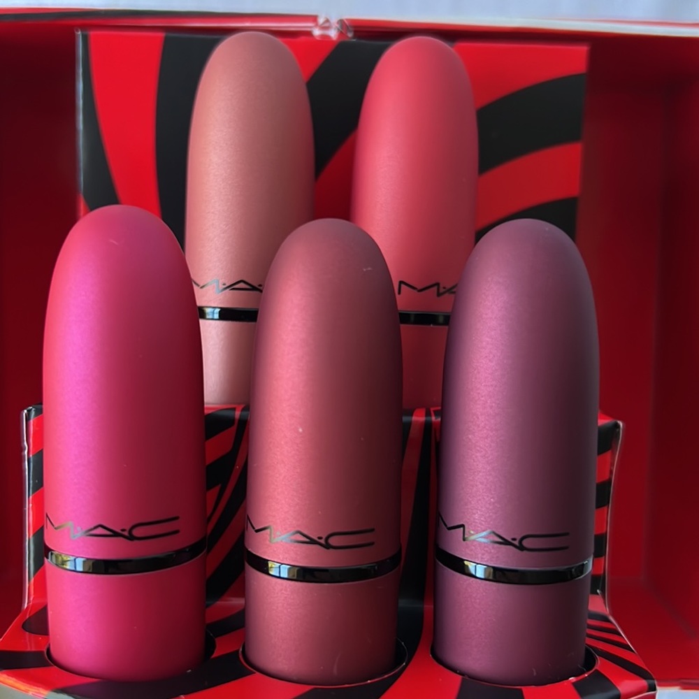 Mac Lipstick 5 piece Multi Color New - Picture 1 of 16